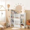 SoBuy KMB55-W Libreria Montessoriana per Bambini - Scaffale Portagiochi con 8 Scomparti Aperti - Libreria da Terra per Cameretta 106x30x104 cm Bianco