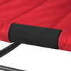 Sobuy Garden Bed с колела люлеещи се фотьойли палуби градина единично легло макс. 200 kg l97*p207 cm Red OGS44-R