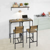 Sobuy комплект 3 парчета бар за маса с 2 високи стола разтегателна дървена маса трапезария висока маса OGT42-F