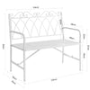 Sobuy Outdoor Bench Garden Bench Garden Bench за 2 души античен стил Iron OG45-W