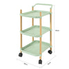 Sobuy Kitchen Trolley Trolley Trolley Trolley Cart Kitchen Trolley с колела, зелено, SVW06-Gr