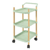 Sobuy Kitchen Trolley Trolley Trolley Trolley Cart Kitchen Trolley с колела, зелено, SVW06-Gr