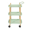 Sobuy Kitchen Trolley Trolley Trolley Trolley Cart Kitchen Trolley с колела, зелено, SVW06-Gr