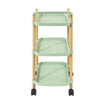 Sobuy Kitchen Trolley Trolley Trolley Trolley Cart Kitchen Trolley с колела, зелено, SVW06-Gr