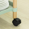 Sobuy Kitchen Trolley Trolley Trolley Trolley Cart Kitchen Trolley с колела, зелено, SVW06-Gr