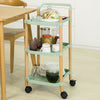 Sobuy Kitchen Trolley Trolley Trolley Trolley Cart Kitchen Trolley с колела, зелено, SVW06-Gr
