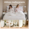 SoBuy FBT111-WNx2 - 2 Modern Bedside Tables with Drawer - Night Tables for the Bedroom, White, 20x35x60 cm