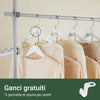 SoBuy Adjustable walk-in wardrobe 244x27x270cm KLS03-HG