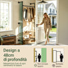 SoBuy KLS20-SCH, Σχάρα τοίχου με 2 ράφια MDF, Σχάρα ρούχων που εξοικονομεί χώρο χωρητικότητας 45 kg, Ντουλάπα για κρεβατοκάμαρα και είσοδο, 91,5x48x220 cm, Industrial Black