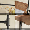 SoBuy KLS20-SCH, Σχάρα τοίχου με 2 ράφια MDF, Σχάρα ρούχων που εξοικονομεί χώρο χωρητικότητας 45 kg, Ντουλάπα για κρεβατοκάμαρα και είσοδο, 91,5x48x220 cm, Industrial Black