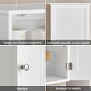 Sobuy стена за баня, окачена кухня баня l40*p23*a52 cm, bzr19-w бяла