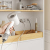 SoBuy BZR241-E-W Mobile Colonna Bagno con 3 Ante e Cassetto, Presa Elettrica, Bianco - immagine 8/12