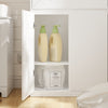 SoBuy BZR241-E-W Mobile Colonna Bagno con 3 Ante e Cassetto, Presa Elettrica, Bianco - immagine 10/12