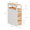 SoBuy Space-saving trolley 65x23x82cm BZR54-WN