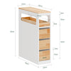 SoBuy Καρότσι εξοικονόμησης χώρου 65x23x82cm BZR54-II-WN
