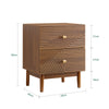 Нощно шкафче SoBuy FBT170-N Vintage с 2 чекмеджета, дървена масичка за кафе с крака от каучуково дърво, нощно шкафче за спалня, всекидневна и кабинет, кафяво, L45 × D40 × H58 cm