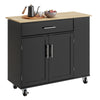 Προ-αλάτι SoBuy FKW133-WN Kitchen Island με ρόδες – Τρόλεϊ κουζίνας που εξοικονομεί χώρο με συρτάρι και ρυθμιζόμενο ράφι – Ντουλάπα κουζίνας με πάγκο εργασίας, για τραπεζαρία ή για χερσόνησο κουζίνας, Λευκό 99x40x85 cm