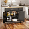 Προ-αλάτι SoBuy FKW133-WN Kitchen Island με ρόδες – Τρόλεϊ κουζίνας που εξοικονομεί χώρο με συρτάρι και ρυθμιζόμενο ράφι – Ντουλάπα κουζίνας με πάγκο εργασίας, για τραπεζαρία ή για χερσόνησο κουζίνας, Λευκό 99x40x85 cm