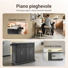 SoBuy Schwarzes Küchen-Sideboard mit Stahlplatte 115x71x92cm FKW71-SCH
