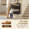 SoBuy FSR100-W Raft pentru pantofi de intrare subțire, cu economie de spațiu, dulap pantofi cu 4 uși reglabile cu clapete din lemn Dulap pentru pantofi înalt și îngust pentru hol, 100x19x91 cm, alb