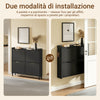 SoBuy FSR100-W Raft pentru pantofi de intrare subțire, cu economie de spațiu, dulap pantofi cu 4 uși reglabile cu clapete din lemn Dulap pentru pantofi înalt și îngust pentru hol, 100x19x91 cm, alb