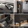 Pre-sare SoBuy FSR151-H-W Suport mobil pentru încălțăminte înalt și îngust pentru o intrare modernă, 3 uși clapete, 50x19x90 cm, alb