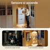 SoBuy FSR151-H-E-W Schlankes, platzsparendes Schuhregal, Schuhregal für den Eingangsbereich, Schuhregal aus Holz mit Sensor-LED-Licht und 19 cm Tiefe, für Eingang und Flur, für kleine Räume, weiß, 50 x 19 x 131 cm