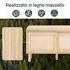 SoBuy FSR163-N + FSR160-N, Σετ εισόδου από φυσικό ξύλο με ντουλάπι και παπούτσια πάγκου με συρόμενες πόρτες | Modular Design