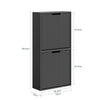 SoBuy FSR204-W slimpazio Slim Slipagle Intrare cu 2 atracții Basculante, ansamblu vertical/orizontal, mobilă din lemn modern pentru coridio mic, 50x19x100cm