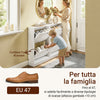 SoBuy FSR216-W, Scarpiera Salvaspazio Slim Legno - Adatta A Scarpe EU 47, Mobiletto Scarpiera per Ingressi, Corridoi, Appartamenti Piccoli, Perfetta Per Monolocali e Case Moderne - 105×18×78cm