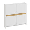 SoBuy FSR225-E-W Scarpiera Slim Salvaspazio 4 Ante a Ribalta, Bianco - immagine 1/12