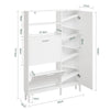 SoBuy FSR230-W Scarpiera Slim con Ante Ribaltabili, 8 Ripiani, Bianco - immagine 3/12