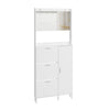 SoBuy FSR233-W Scarpiera Salvaspazio con Specchio, 9 Ripiani, Bianco - immagine 1/12
