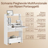 SoBuy Klappschreibtisch mit Box mit Rollen 64x25x98 cm FWT105-W