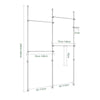 SoBuy Adjustable walk-in wardrobe 244x27x270cm KLS03-HG