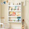 SoBuy KMB08-II-W Libreria Montessoriana per Bambini Libreria Bambini da Parete Libreria Montessoriana con 4 Ripiani Porta Libri e Portagiochi Mensole Cameretta Bianco 80x12x118cm