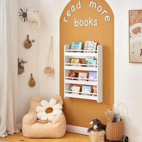 Libreria salvaspazio per bambini 60x12x80cm KMB08-K-W