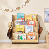 Sobuy KMB32-N Bookstore Montessorian for Children Shepherds Holder Carriage Booksaes от държача на земята с 4 отделения и 2 куки носи игри деца естествени контейнери 91x30x89 cm