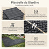 Pre-sale Sobuy SDA15-HG, Piastrelle da Giardino 35 Pezzi Pavimento per Esterno Ad Incastro Mattonelle per Esterno Antiscivolo per Balcone e Giardino Grigio 30.5x30.5x2 cm