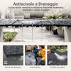 Pre-sale Sobuy SDA15-HG, Piastrelle da Giardino 35 Pezzi Pavimento per Esterno Ad Incastro Mattonelle per Esterno Antiscivolo per Balcone e Giardino Grigio 30.5x30.5x2 cm