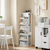 SoBuy STR14-W Mobile Scaffale Libreria Stretta, 5 Livelli, Bianco - immagine 2/12